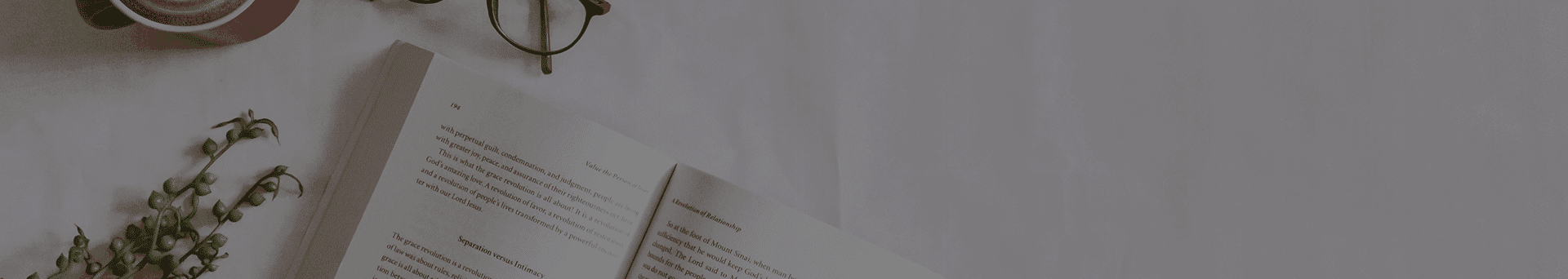 Open book on a table